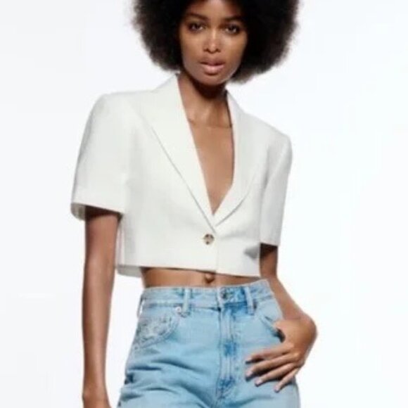 Zara Jackets & Blazers - Zara Single Button Cropped Blazer